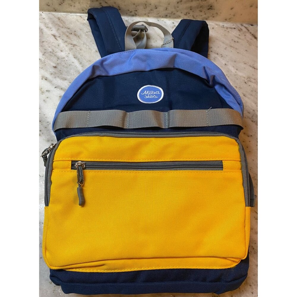 NEW Mibasies Toddler Backpack for Kids 2-4: Preschool/Kindergarten Blue Yellow